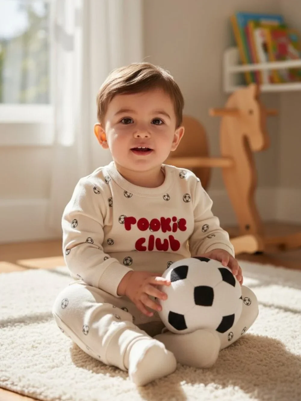 Carters Rookie Club French Terry Soccer Jumpsuit 18M